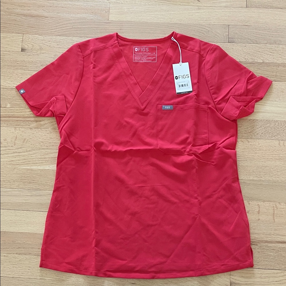 Figs Women's Neon Red
Catarina - One-Pocket
Scrub Top - M / Neon
Red